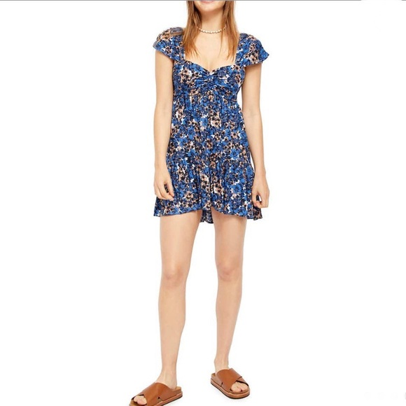 Free People Pattern Play Floral Minidress - Picture 1 of 10